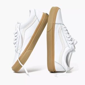 Madewell x Vans® Unisex Old Skool Lace-Up Sneakers in Tumbled Leather Size 7.5